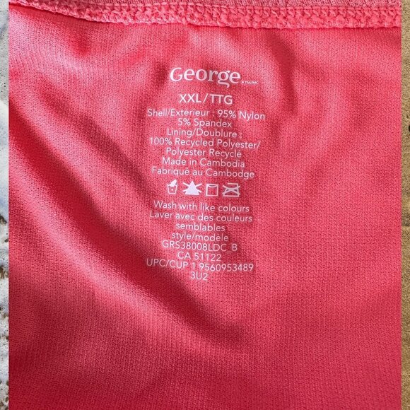 NWT George Plus 2-Piece Bikini in Coral - Size XXL/2X - Picture 3 of 11